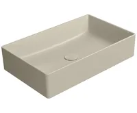 GSI KUBE X keramické umyvadlo na desku, 60x37cm, creta mat