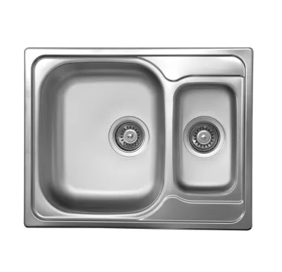 NOVASERVIS Dřez 49x62 1+1/2 s odkapem a přepadem nerez - DR49/62