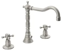 SAPHO ANTEA tříprvková umyvadlová baterie s retro hubicí, s výpustí, nikl SAPHO ANTEA tříprvková umyvadlová baterie s retro hubicí, s výpustí, nikl