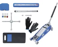 BGS Sada pro výměnu kol s pojízdným zvedákem 2,5 t, 10dílná