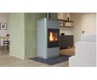 HS Flamingo Krbová kamna AQUAFLAM ® 17 s výměníkem - šedá, základní regulace (17)