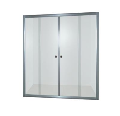 PROFI-RICH sprchové dveře 140x185 cm - chrom - sklo - čiré