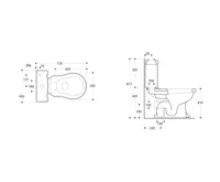 KERASAN RETRO WC kombi, spodní odpad, bílá-bronz (3)