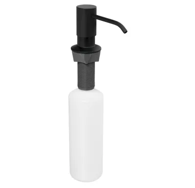 SAPHO Zápustný dávkovač mýdla, kulatý, černá mat