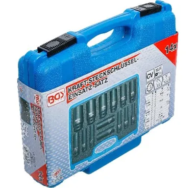 BGS Hlavice nástrčné silové šestihranné Gear Lock, 12,5 mm (1/2"), 10 - 32 mm, 14dílná