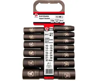 BGS Hlavice nástrčné 1/2" 10,0 - 32,0 mm, tvrzené, sada 13 dílů BGS Hlavice nástrčné 1/2" 10,0 - 32,0 mm, tvrzené, sada 13 dílů