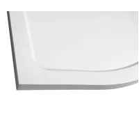 AQUALINE TECMI sprchová vanička z litého mramoru, čtvrtkruh 90x90cm, R550, bílá (6)