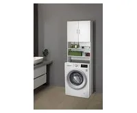 AQUALINE SIMPLEX ECO skříňka za pračku 63x25x190cm, bílá (1)