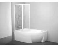 Ravak Vanová zástěna VSK2 Rosa 140 L bílá+rain Ravak Vanová zástěna VSK2 Rosa 140 L bílá+rain