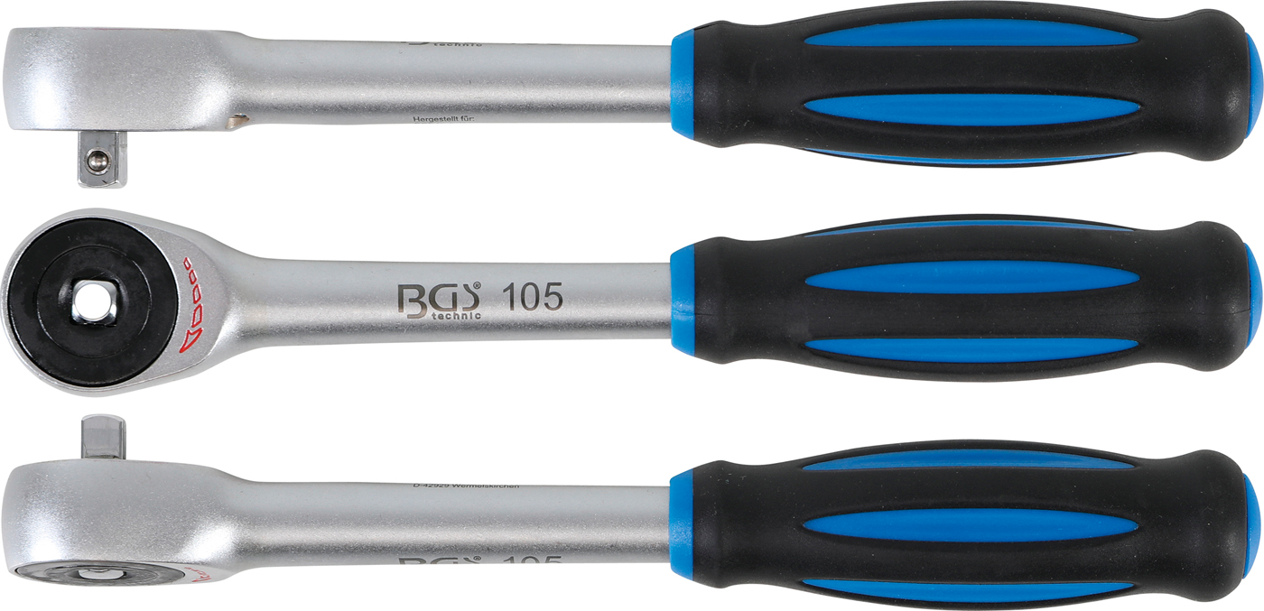 Bgs ráčna 1/4" s otočnou rukojetí a posuvným čtyřhranem