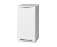 Koupelnová skříňka závěsná, horní, levá,  bílá/bílá