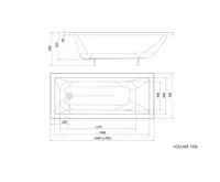 AQUALINE DOUBRAVA obdélníková vana 160x70x42cm, bílá (7)