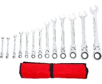 BGS Sada ráčnových očkoplochých klíčů, ohebné hlavy, 8 - 32 mm, 13dílná (2)