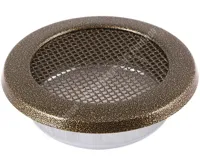 HS Flamingo Krbová mřížka KULATÁ 125 mm staré zlato