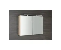 SAPHO MIRRÓ galerka s LED osvětlením, 100x70x16cm, jilm bardini (1)