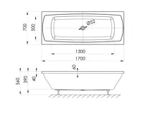 POLYSAN LILY obdélníková vana 170x70x39cm, bílá (6)
