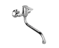 Dřezová nástěnná baterie , 100 mm, s ramínkem trubkovým ø 18 mm - 200 mm, chrom Dřezová nástěnná baterie , 100 mm, s ramínkem trubkovým ø 18 mm - 200 mm, chrom