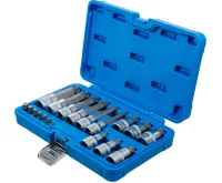 BGS Sada nástrčných hlavic ,  6,3 mm (1/4") / 12,5 mm (1/2") ,  vnitřní tisícihran (pro XZN) , (2)