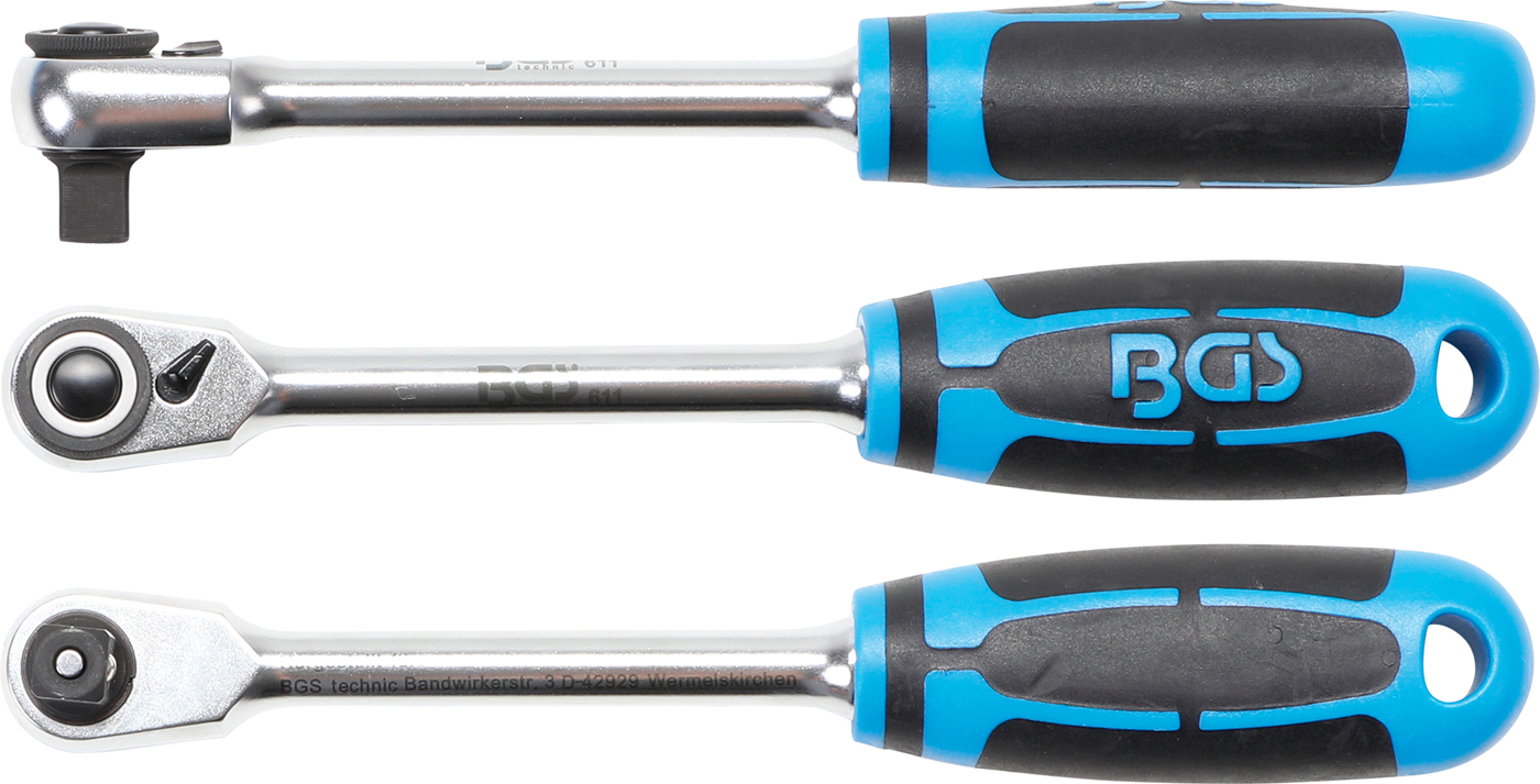Bgs ráčna přepínací,  jemně ozubená , 10 mm (3/8")