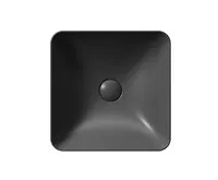 GSI SAND/NUBES keramické umyvadlo na desku 38x38cm, černá mat (1)