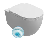 ISVEA INFINITY závěsná WC mísa, Vortex Rimless, 36,5x53cm, bílá