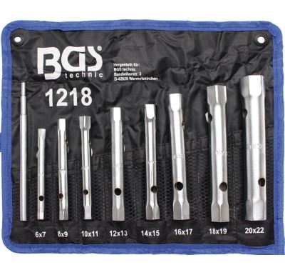 BGS Klíče trubkové, 6x7 - 20x22 mm, 8dílná