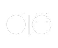 SAPHO NOTION kulaté zrcadlo v rámu ø 80cm, zlato mat (5)