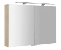 SAPHO MIRRÓ galerka s LED osvětlením, 100x70x16cm, jilm bardini