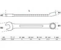 BGS Klíč očkoplochý 7/16", DIN 3113 (1)