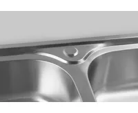 AQUALINE Nerezový vestavný dřez, dvojitý 81x18x46cm (5)