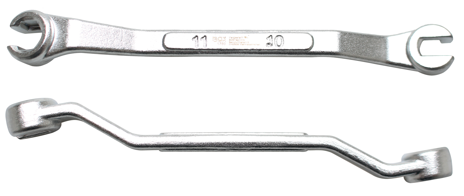 Bgs klíč na převlečné matice 10 x 11 mm, vyhnutý
