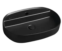 ISVEA INFINITY OVAL keramické umyvadlo na desku, 60x40cm, černá mat ISVEA INFINITY OVAL keramické umyvadlo na desku, 60x40cm, černá mat