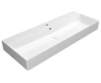 GSI KUBE X keramické umyvadlo 120x47cm, broušená spodní hrana, bílá ExtraGlaze