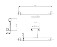 AQUALINE KRONAS LED svítidlo, 6W, 230V, 400x40x100mm, IP44, plast, chrom (7)