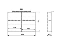 SAPHO RIWA galerka s LED osvětlením, 101x70x17cm, borovice rustik (4)