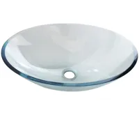 SAPHO PURE skleněné umyvadlo na desku, 52x37,5cm, čirá SAPHO PURE skleněné umyvadlo na desku, 52x37,5cm, čirá