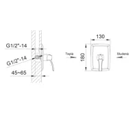 SAPHO DREAMART podomítková sprchová baterie, 1 výstup, chrom (5)