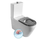 SAPHO MEDIC WC kombi, zvýšený sedák, Rimless, spodní/zadní odpad, bílá