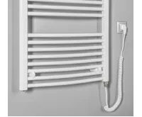 AQUALINE ORBIT-E elektrické otopné těleso oblé 600x1320 mm, 600 W, bílá (5)