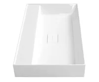 SAPHO GODIVA umyvadlo, litý mramor, 68x44cm, bez otvoru, bílá (3)