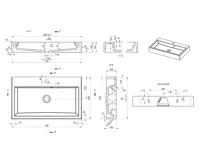 SAPHO ORINOKO umyvadlo, litý mramor, 70x42cm, bílá (5)