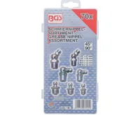 BGS Maznice - nipl, 1/8" x27 mm - 1/4" x28 mm - M6x1,0 - M8x1,0 - M10x1,0, 70 dílů (2)