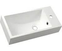 SAPHO ARIANA umývátko, litý mramor, 50x25cm, baterie vpravo, bílá SAPHO ARIANA umývátko, litý mramor, 50x25cm, baterie vpravo, bílá