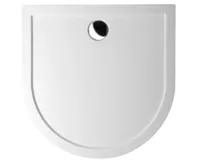 POLYSAN ISA 90 sprchová vanička z litého mramoru, půlkruh 90x90cm, bílá