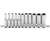 BGS Hlavice nástrčné 1/4" 4,0-13,0 mm, prodloužené, na kolejnici BGS Hlavice nástrčné 1/4" 4,0-13,0 mm, prodloužené, na kolejnici