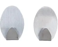 BGS Háčky nerezové 3,5x5 cm, samolepící, 2 ks (1)