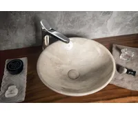 SAPHO DALMA keramické umyvadlo na desku, Ø 42cm, marfil (6)