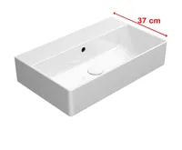 GSI KUBE X keramické umyvadlo 60x37cm, bez otvoru, bílá ExtraGlaze