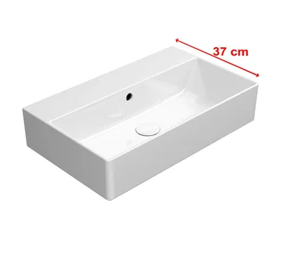 GSI KUBE X keramické umyvadlo 60x37cm, bez otvoru, bílá ExtraGlaze