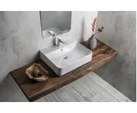 ISVEA SOTT AQUA keramické umyvadlo závěsné/na desku, 61x50cm, bílá (6)